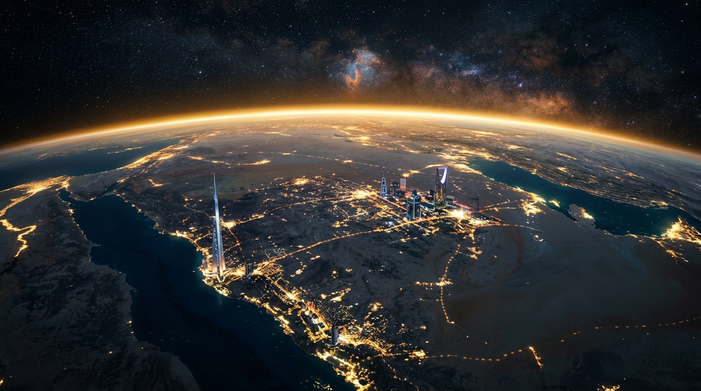 Saudi Arabia from Orbit • Nocturnal Lights